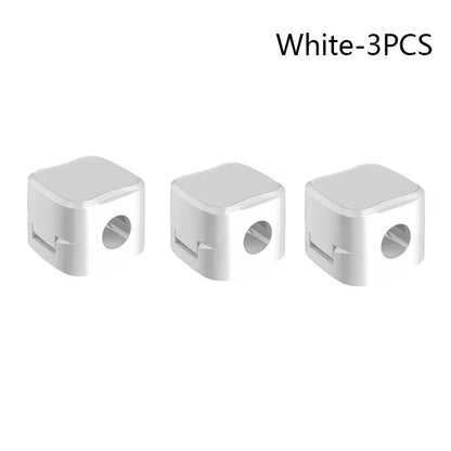 6pcs PVC Magnetic Cord Organizer Clips - Strong Adhesive, No-Drill Cable Holders for Desk & Home Office Wire Management, Multi-U - MyLootWare