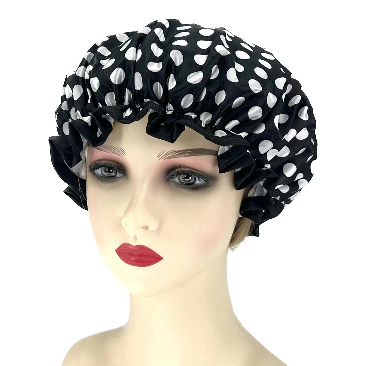 High Quality  Shower Caps Polyester Satin Double