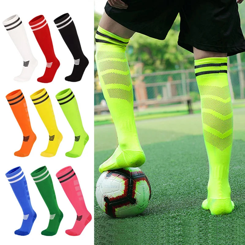 Towel Bottom Soccer Socks Breathable Knee High