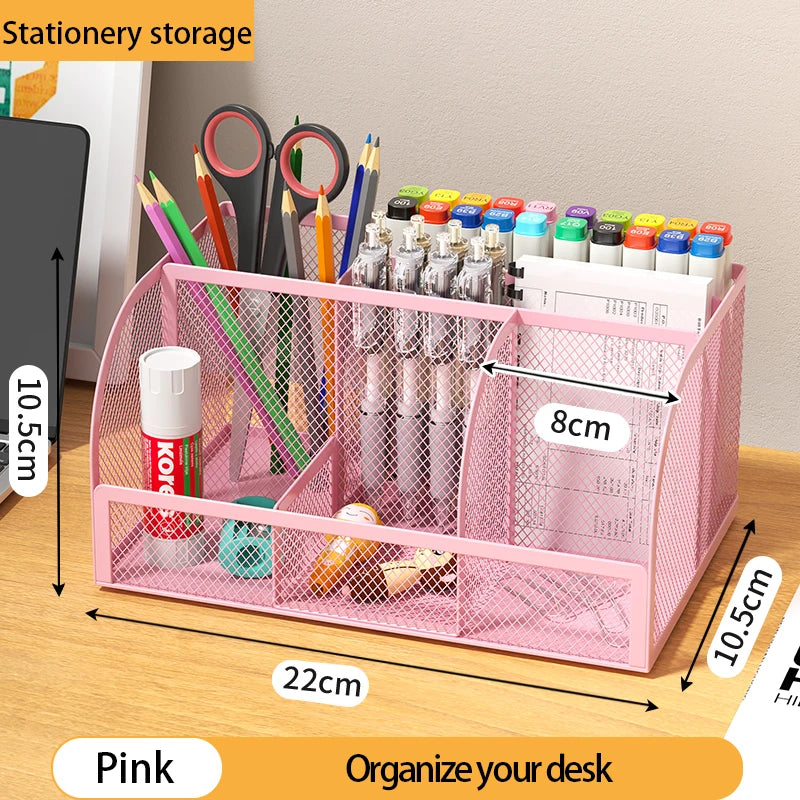 Large Capacity Metal Pen and Pencil Organizer