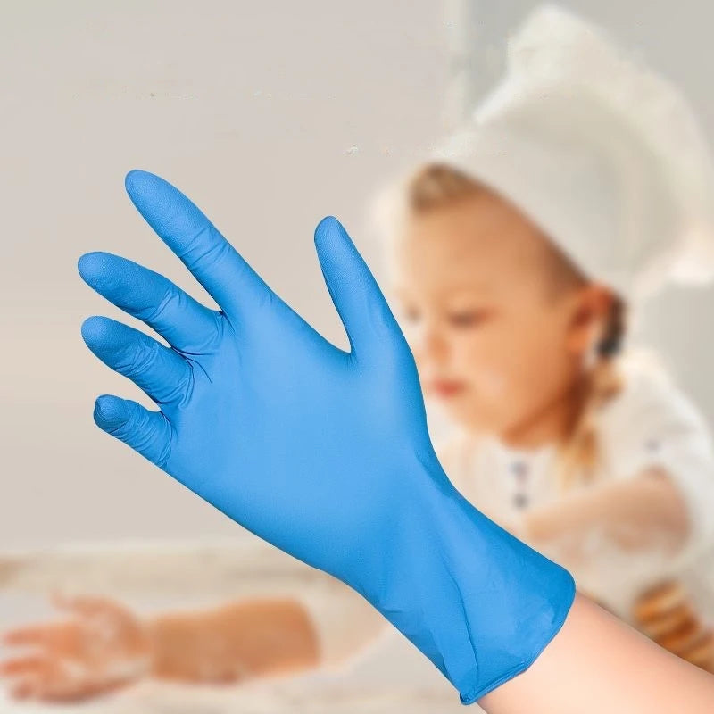 20/50PCS Nitrile Disposable Gloves for Kids 5-12 Years Powder Free Latex Free Gloves for Gardening Painting Cleaning Cooking DIY - MyLootWare