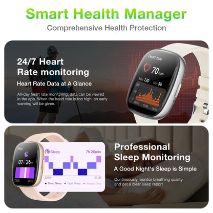 Smart Watch for Couples 1.83'' Screen IP67