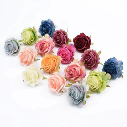 5/10 PCS Artificial Flower Silk Rose For Christmas Home garden Garlands Wall Party Wedding bridal bouquet Diy gift box Hot sales - MyLootWare
