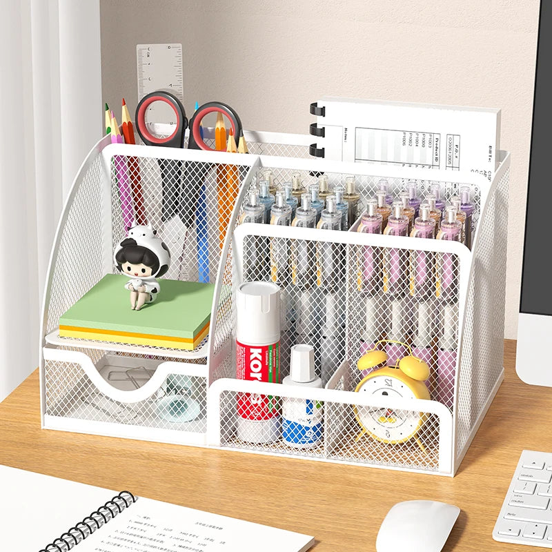 Large Capacity Metal Pen and Pencil Organizer