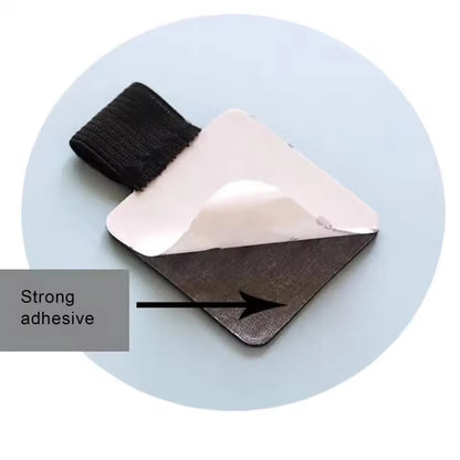 2/1Pack Elastic Pen Loop Holder Self-Adhesive PU Leather Clip Pencil For Notebooks Journals Planners - MyLootWare