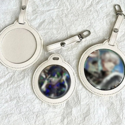 58/75mm Round Badge Protective Case Transparent Window Fan Supplies Waterproof Badge Display Bag Hangable Portable - MyLootWare