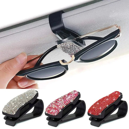 Car Vehicle Sun Visor Sunglasses Glasses Card Ticket Holder for Car Accessories Eyeglasses Holder Car Interior Supplies - MyLootWare