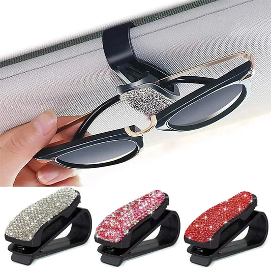 Car Vehicle Sun Visor Sunglasses Glasses Card Ticket Holder for Car Accessories Eyeglasses Holder Car Interior Supplies
