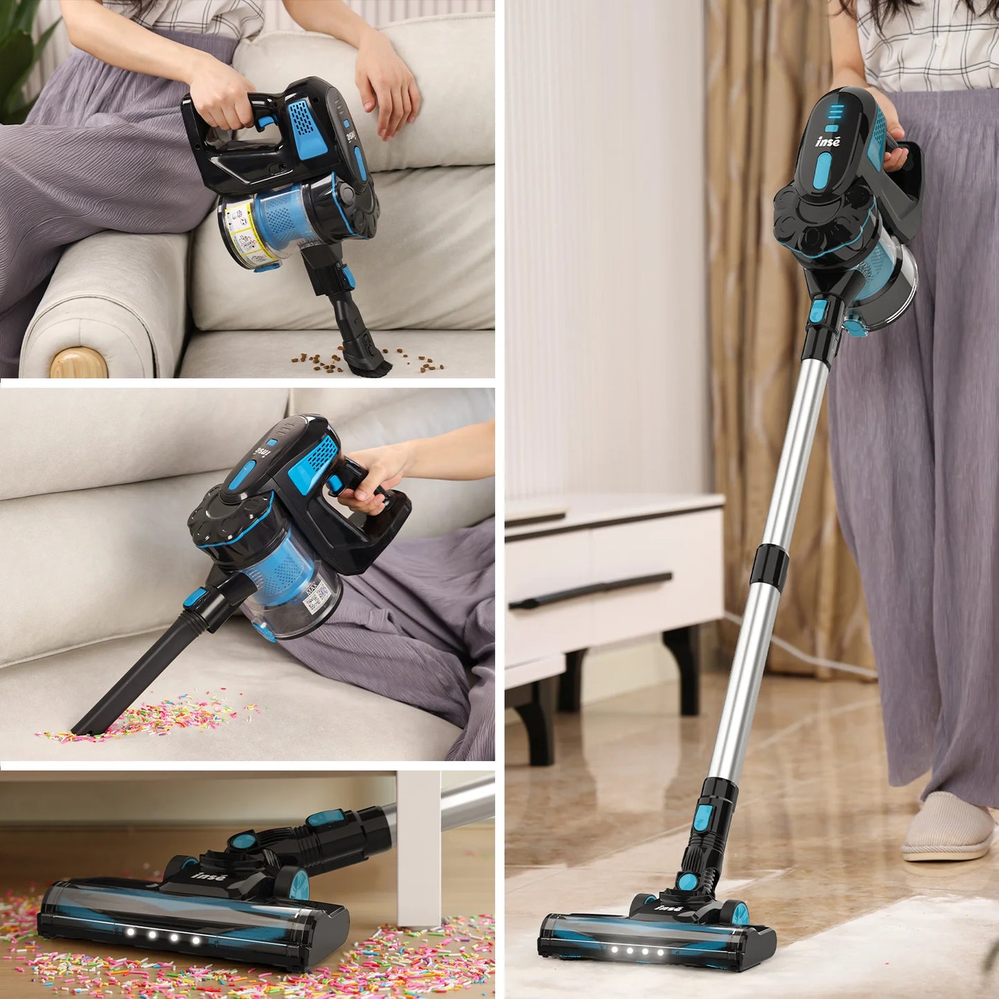 INSE 20KPa Cordless Stick Vacuum Cleaner