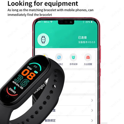 M6 Smart Watch Men Women Fitness Smart Bracelet