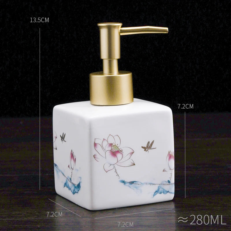New Chinese ceramic press bottle lotion bottle