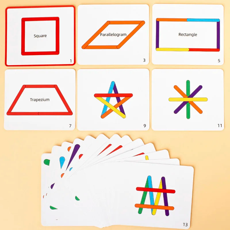 Wooden DIY Ice Cream Stick Puzzle Children's