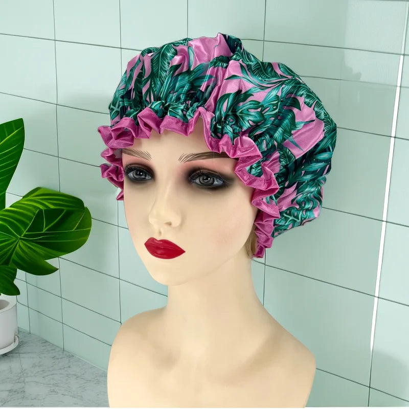 High Quality  Shower Caps Polyester Satin Double