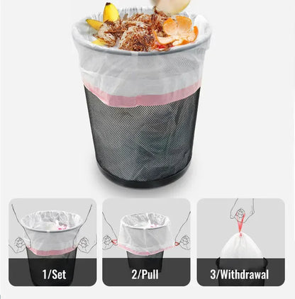 Garbage Bag with Drawstring Household Disposable