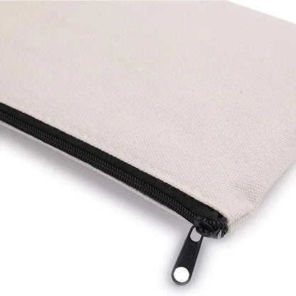 10/20/40PCS Canvas Zipper Bags Multifunctional Blank DIY Craft Pouches Pencil Bags Case Pouch For School Home Travel Supplies - MyLootWare