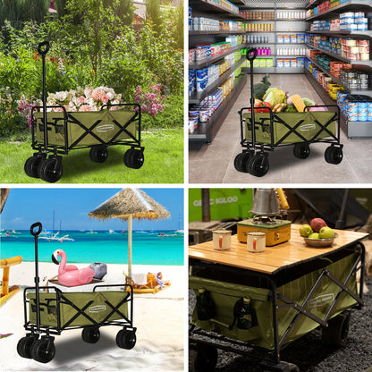 Green Camping Cart Outdoor Practical Convenient