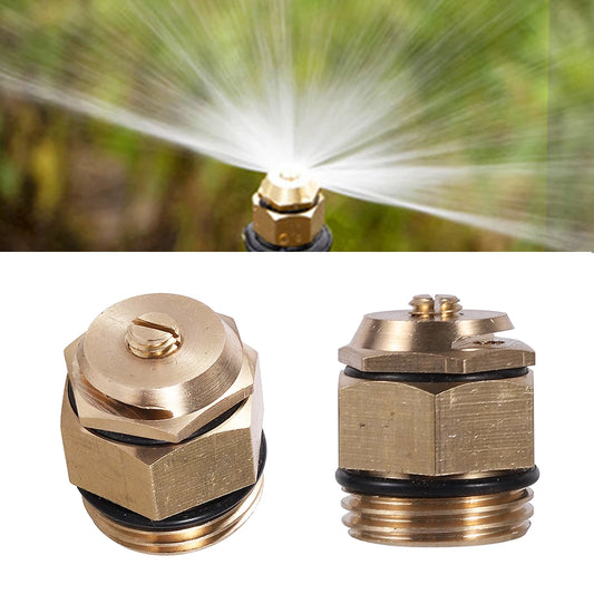 180° Brass Refraction Nozzle 1/2" Male Thread Misting Sprinkler Garden Agriculture Plant Flower Vegetable Nebulizer Sprayer 2Pcs