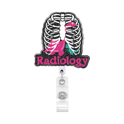 Acrylic Glitter Halloween Ghost Pumpkin Cat Retractable Badge Reel Rotating ID Badge Holder Crocodile Clip For Doctor And Nurse - MyLootWare