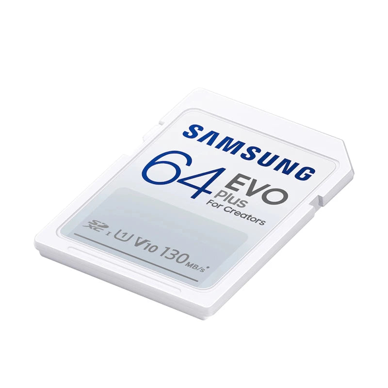 SAMSUNG EVO Plus SD Card 32GB SDHC V10 C10 64GB U1 128GB 256GB SDXC V30 U3 Transfer Speed up to 130MB/s Camera Memory Card