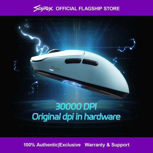 SCYROX V6 Gaming Mouse, Pixart 3950, Omoron Switches, Web Based Software, 8K Dongle Included