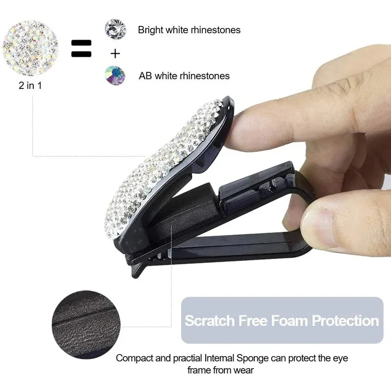 Car Vehicle Sun Visor Sunglasses Glasses Card Ticket Holder for Car Accessories Eyeglasses Holder Car Interior Supplies - MyLootWare