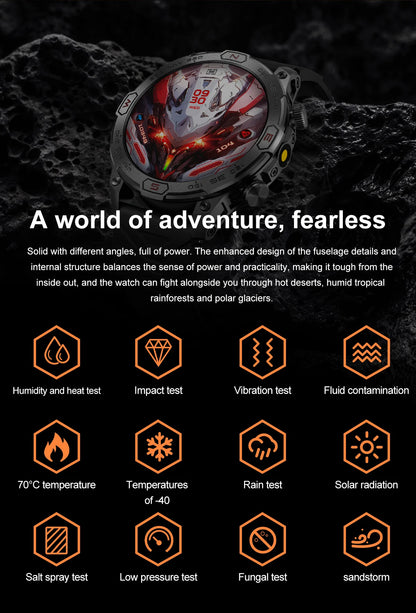 New 1.43-inch smartwatch ECG+PPG all-weather heart