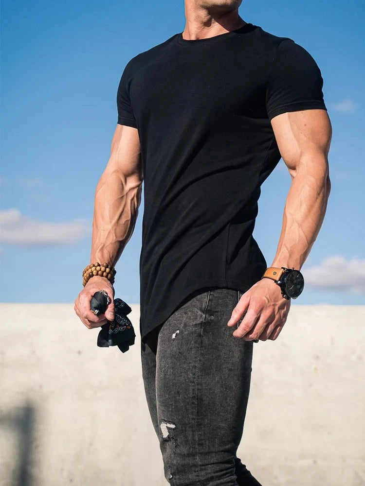 Muscle Fitness T-shirt Summer Men's Athleisure
