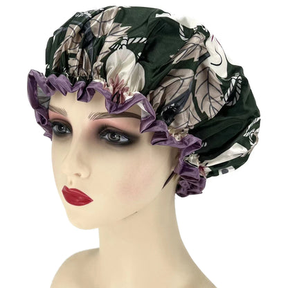 High Quality  Shower Caps Polyester Satin Double