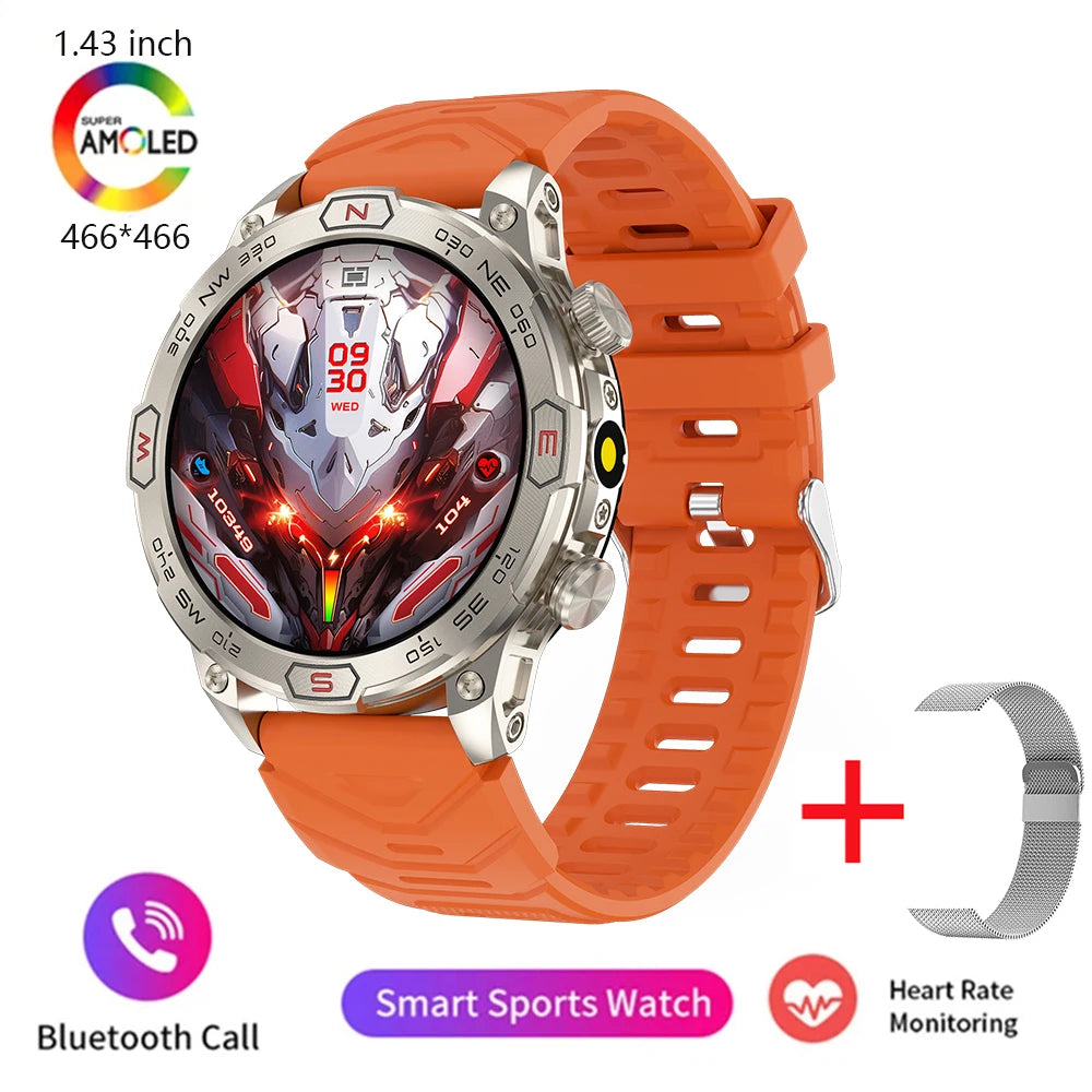 New 1.43-inch smartwatch ECG+PPG all-weather heart