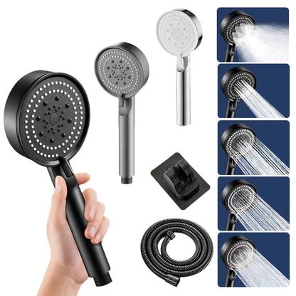 Bathroom Sink Faucet Head of A Shower High Pressure 5 Modes Adjustable Handheld Bath Sprayer Nozzle Shower Head Hose Accessories - MyLootWare
