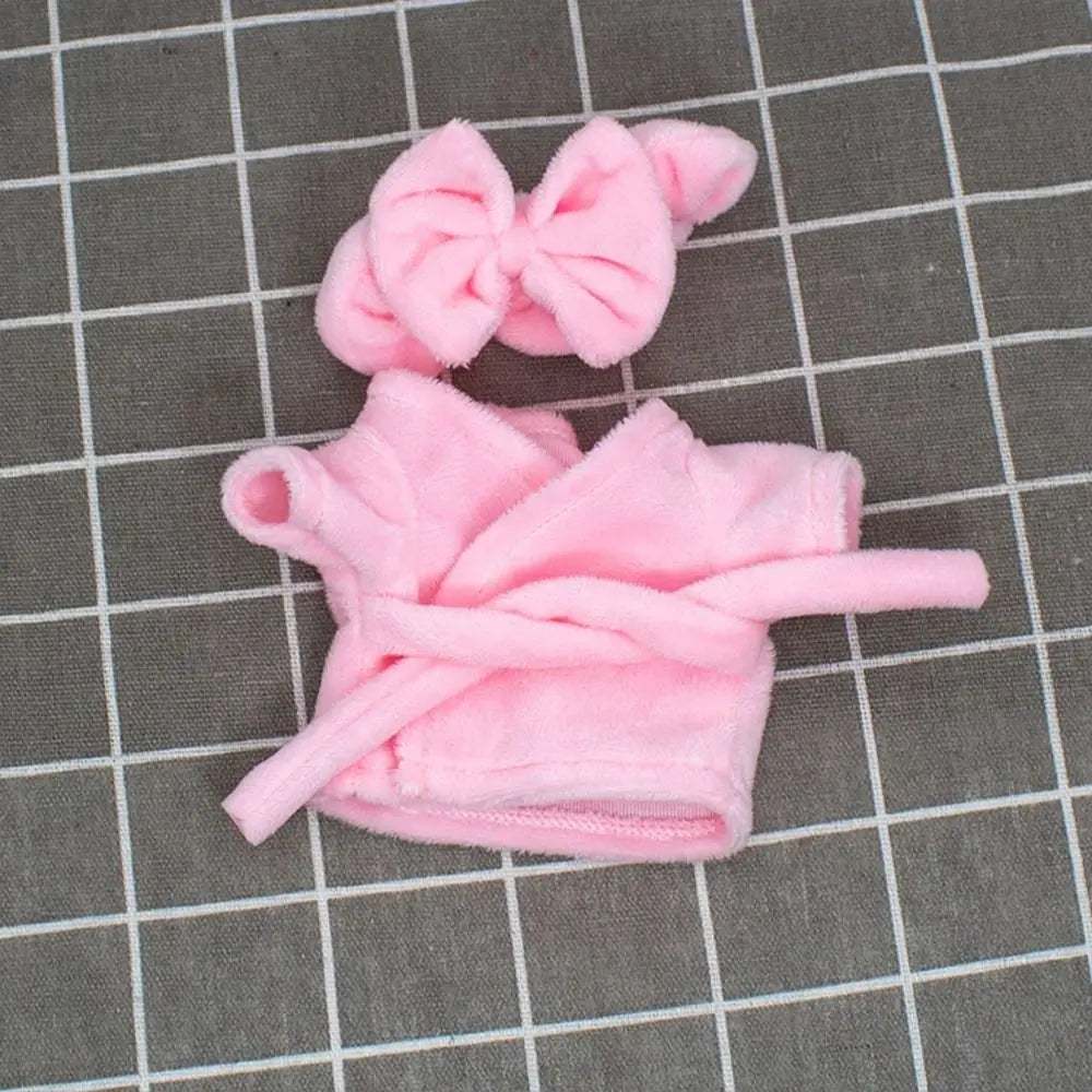 New Cute 10cm Cotton Doll Velvet Pajamas Clothes