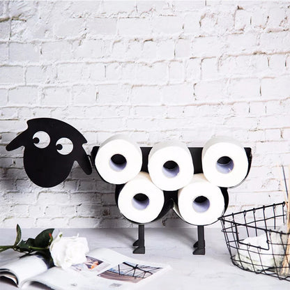Metal Sheep Shape Toilet Paper Holder Bathroom