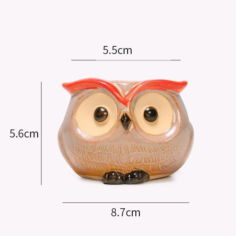 1Pcs Nordic Garden Supplies Decoration Creative Succulent Owl Flower Pot Pastoral Cute Animal European Style Household Flowerpot - MyLootWare