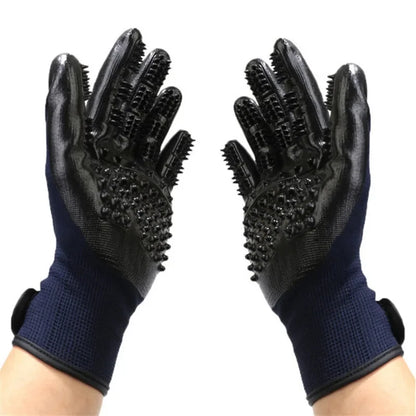 Pair of Pet Hair Grooming Gloves with Massage