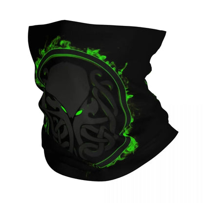 Red Tentacles On Black Bandana Neck Gaiter
