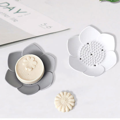 Petal Shape Soap Dish Non-slip Silicone Soap Box