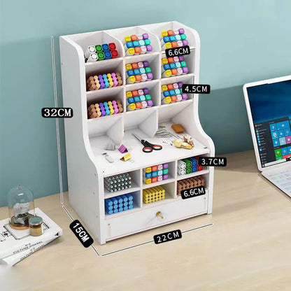 Creative DIY Wooden Rack for Office Storage