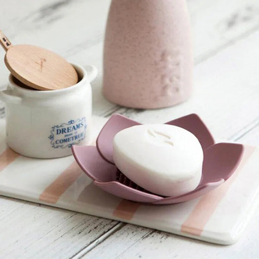 Petal Shape Soap Dish Non-slip Silicone Soap Box