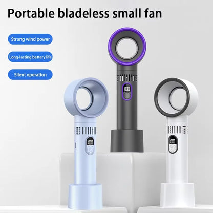 100-Level Bladeless Portable USB Fan with Display - MyLootWare