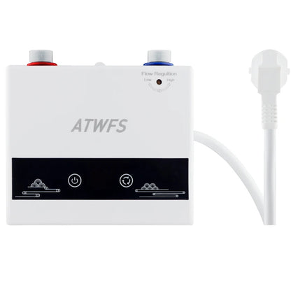 ATWFS 220V Electric Water Heater Hot Water for Bathroom Thermostati Tankless Instant Home Shower Heating Kitchen - MyLootWare