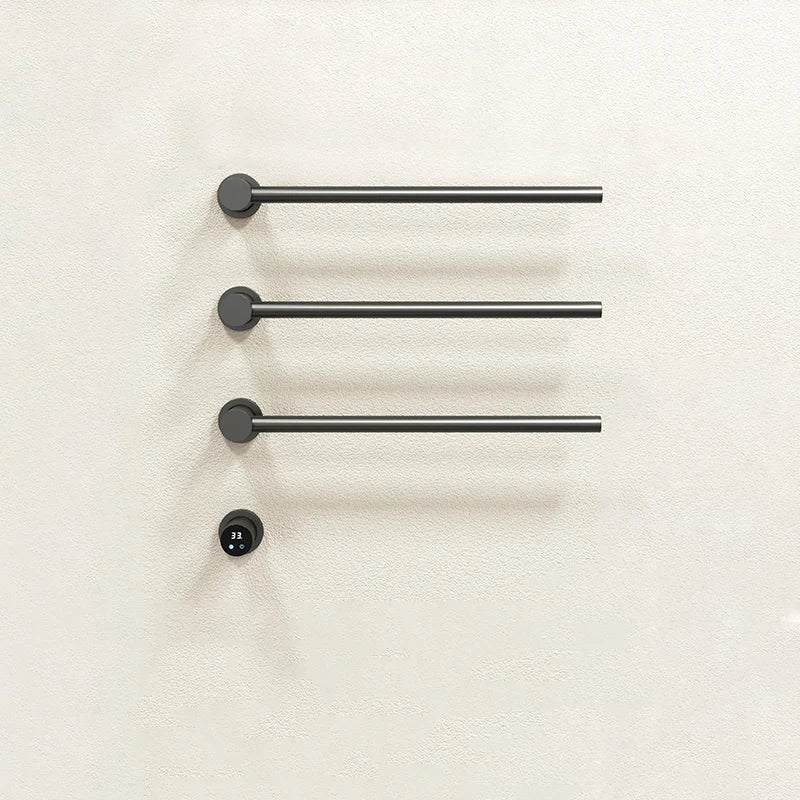 Bathroom Electric Heated Carbon Fiber Towel Rail Warmer Digital Display Temperature Time Control Smart Home Concealed Bar Dryer - MyLootWare