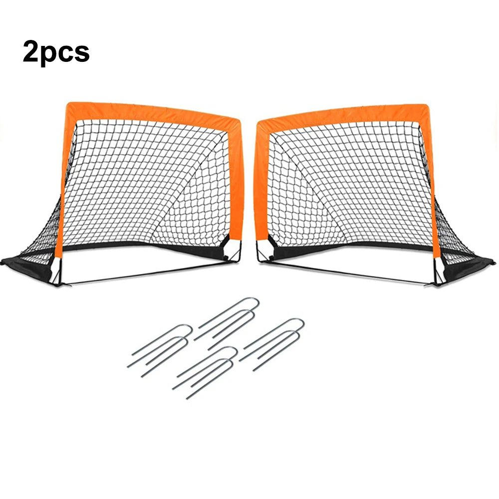 2pcs/1pc Soccer Goals Soccer Net for Backyard, Portable Soccer Goal, Pop Up Soccer Goal Net for Backyard - MyLootWare