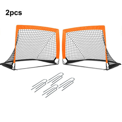 2pcs/1pc Soccer Goals Soccer Net for Backyard, Portable Soccer Goal, Pop Up Soccer Goal Net for Backyard - MyLootWare