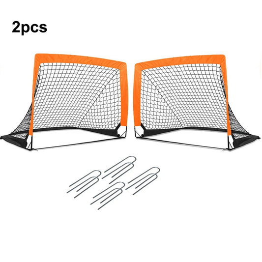 2pcs/1pc Soccer Goals Soccer Net for Backyard, Portable Soccer Goal, Pop Up Soccer Goal Net for Backyard - MyLootWare