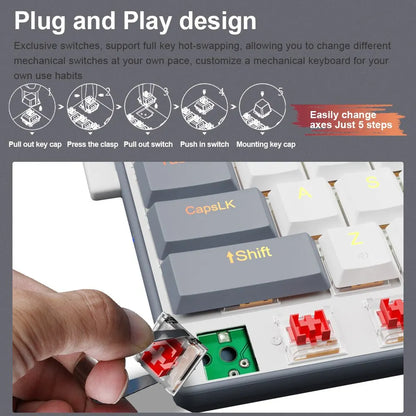 E-YOOSO A68 RGB Mini Slim USB Wired Mechanical