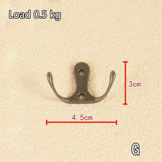 1pcs Vintage Bronze Wall Hook Coat Bag Towel Hat Hanger Robe Wall Hanging Hooks Home Bathroom Kitchen Door Anitque Racks Holder - MyLootWare