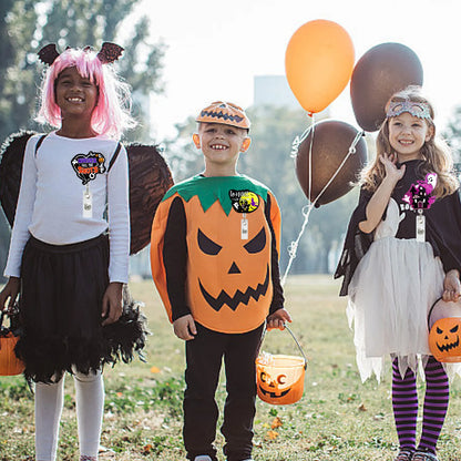 Acrylic Glitter Halloween Ghost Pumpkin Cat Retractable Badge Reel Rotating ID Badge Holder Crocodile Clip For Doctor And Nurse - MyLootWare