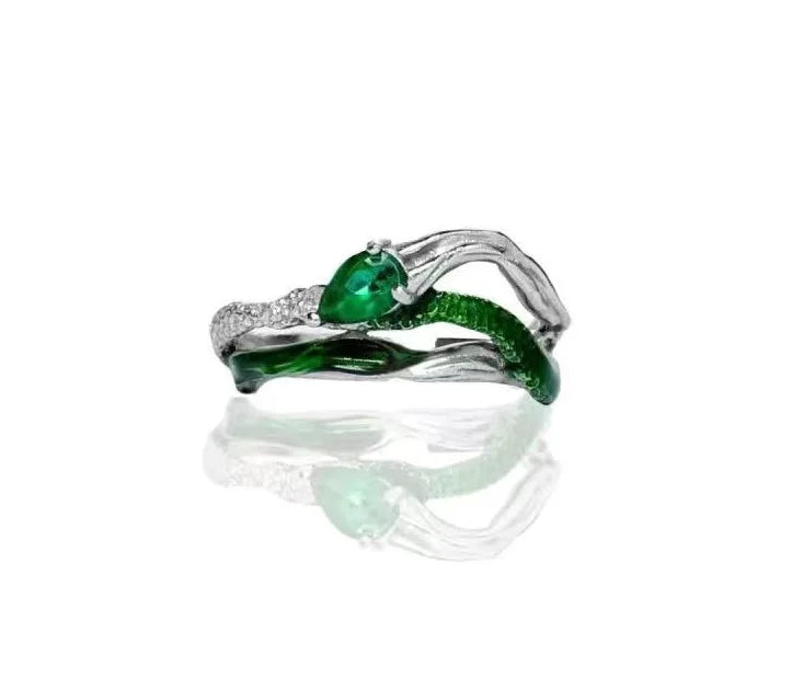 Spiritual Slytherin Snake Opening Ring for Women