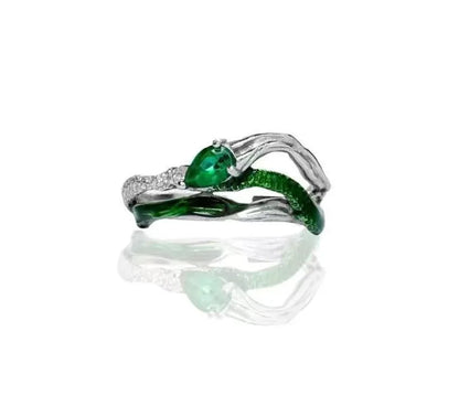 Spiritual Slytherin Snake Opening Ring for Women