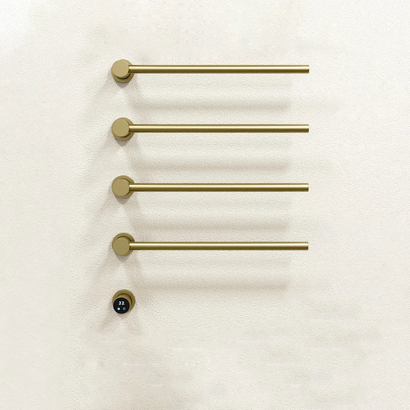 Bathroom Electric Heated Carbon Fiber Towel Rail Warmer Digital Display Temperature Time Control Smart Home Concealed Bar Dryer - MyLootWare